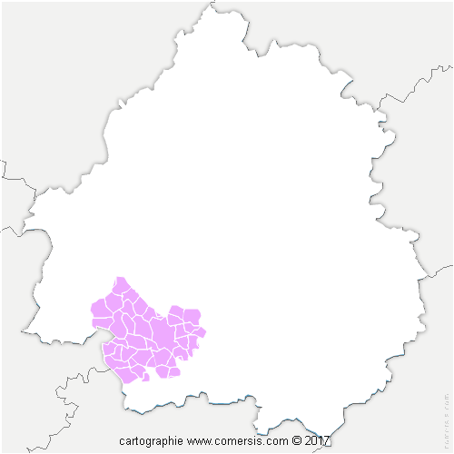 Communauté d'agglomération Bergeracoise cartographie