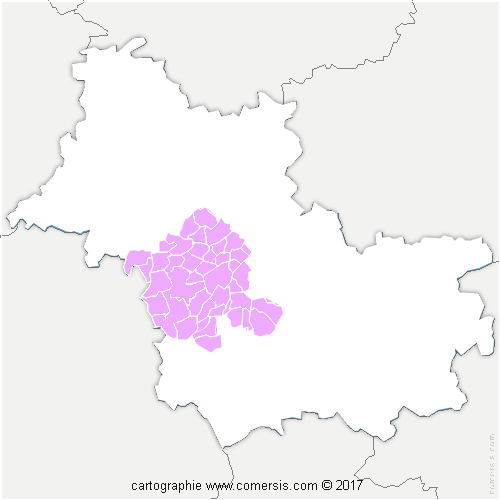 Communauté d'agglomération de Blois ''Agglopolys'' cartographie