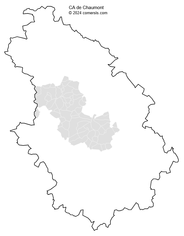 Communauté d'agglomération de Chaumont cartographie