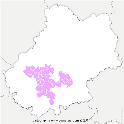 Communauté d'agglomération du Grand Cahors cartographie