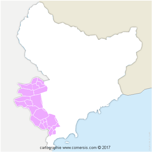 Communauté d'agglomération du Pays de Grasse cartographie