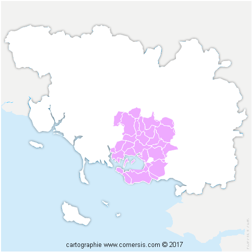 Communauté d'agglomération Golfe du Morbihan - Vannes Agglomération cartographie