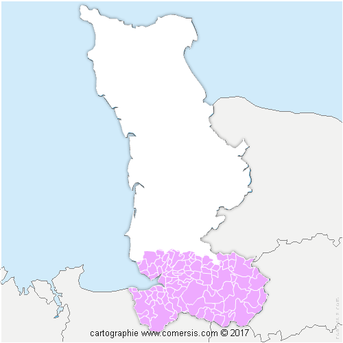 Communauté d'agglomération Mont-Saint-Michel-Normandie cartographie