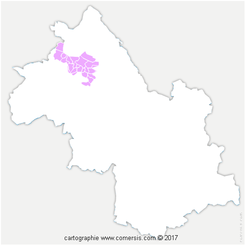 Communauté d'agglomération Porte de l'Isère (CAPI) cartographie
