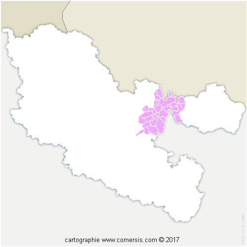 Communauté d'agglomération Sarreguemines Confluences cartographie