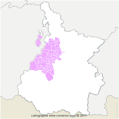 Communauté d'agglomération Tarbes-Lourdes-Pyrénées cartographie