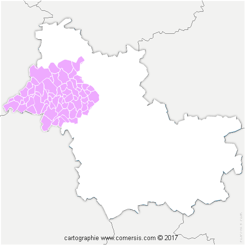 Communauté d'agglomération Territoires Vendômois cartographie
