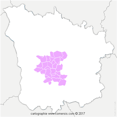 Communauté de Communes Amognes Coeur du Nivernais cartographie