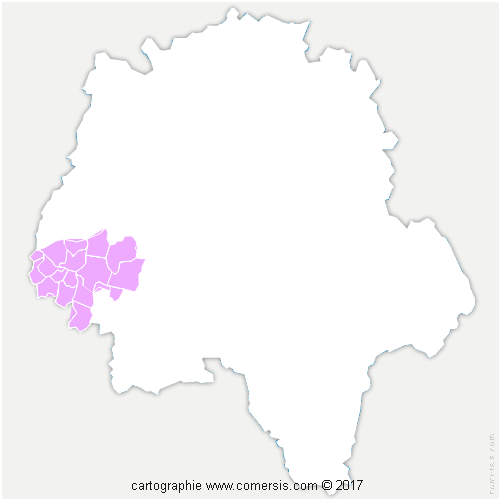 Communauté de Communes Chinon, Vienne et Loire cartographie