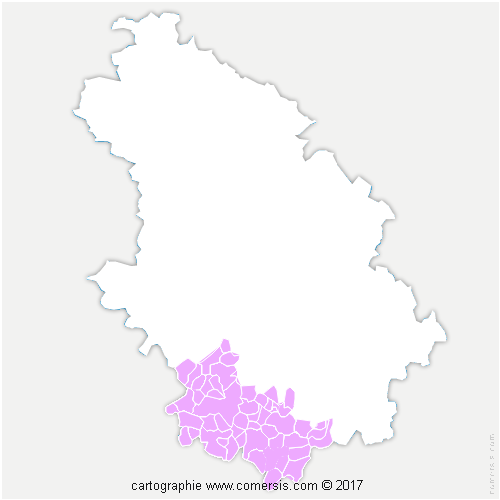 Communauté de Communes d'Auberive Vingeanne et Montsaugeonnais cartographie