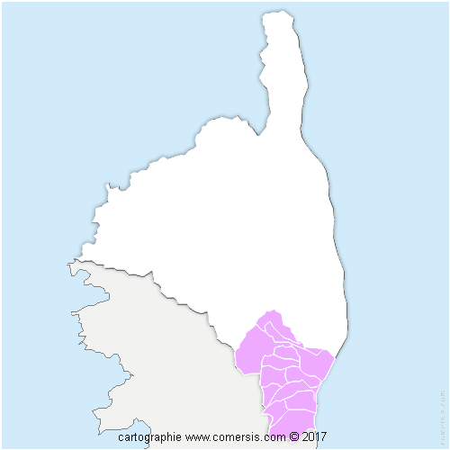 Communauté de Communes de Fium'Orbu Castellu cartographie