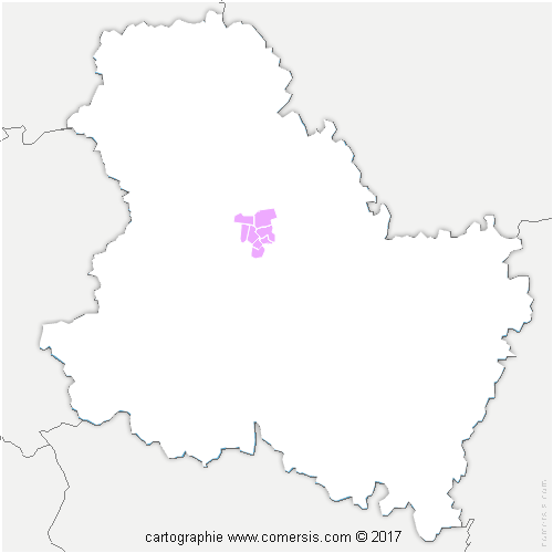 Communauté de Communes de l'Agglomération Migennoise cartographie