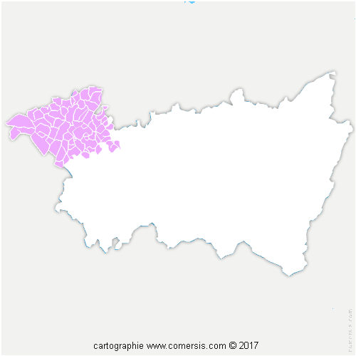 Communauté de Communes de l'Ouest Vosgien cartographie