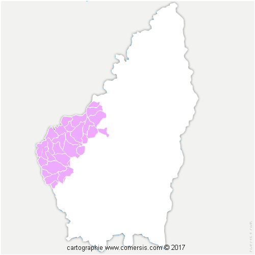 Communauté de Communes de la Montagne d'Ardèche cartographie
