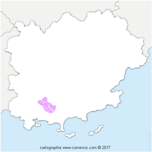 Communauté de Communes de la Vallée du Gapeau cartographie