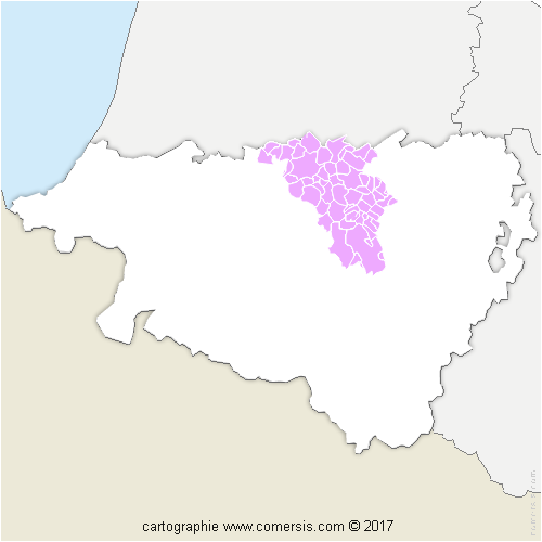 Communauté de Communes de Lacq-Orthez cartographie