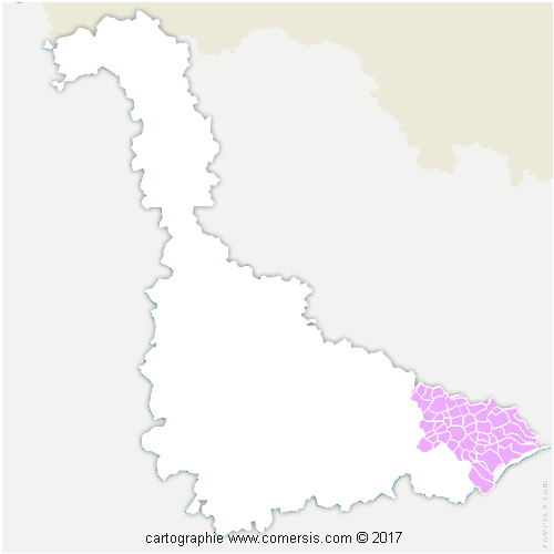 Communauté de Communes de Vezouze en Piémont cartographie