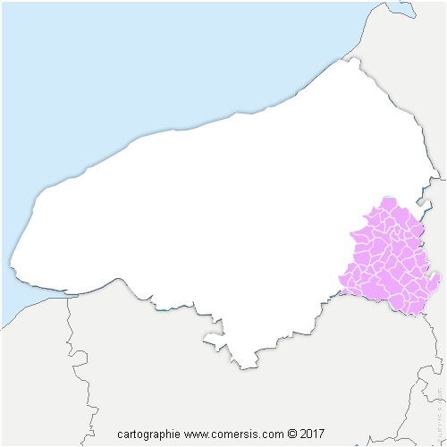 Communauté de Communes des 4 rivières cartographie