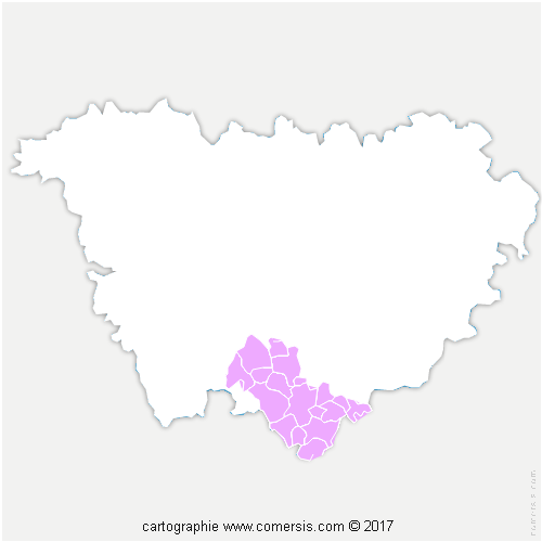 Communauté de Communes des Pays de Cayres et de Pradelles cartographie