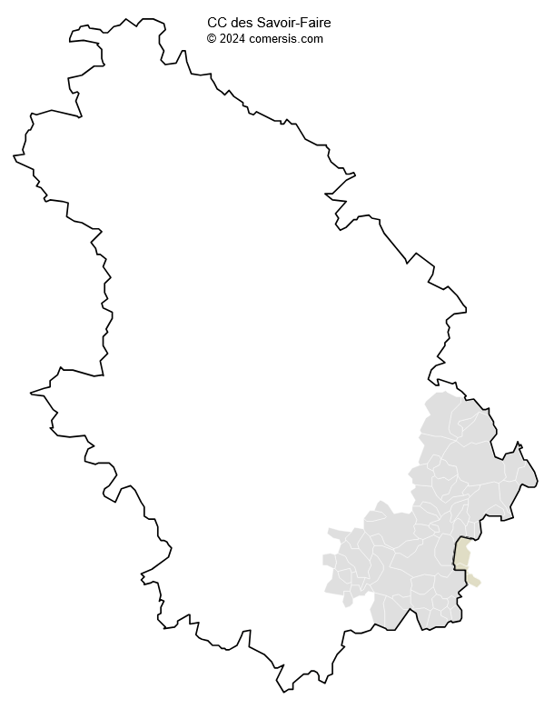 Communauté de Communes des Savoir-Faire cartographie