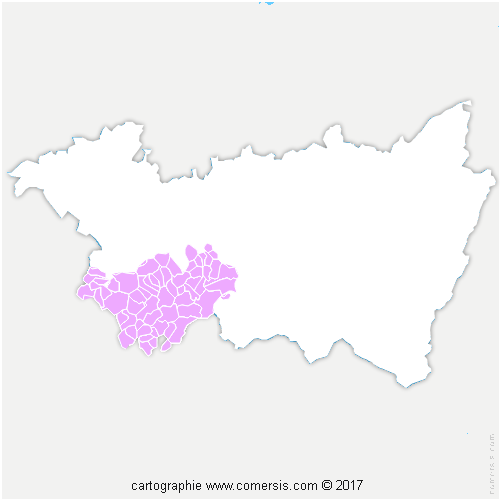 Communauté de Communes des Vosges côté Sud Ouest cartographie
