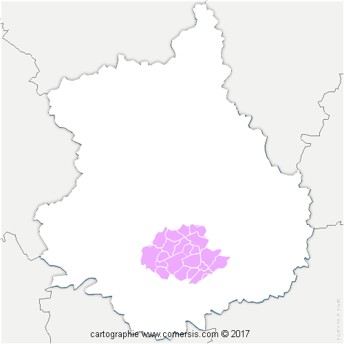 Communauté de Communes du Bonnevalais cartographie