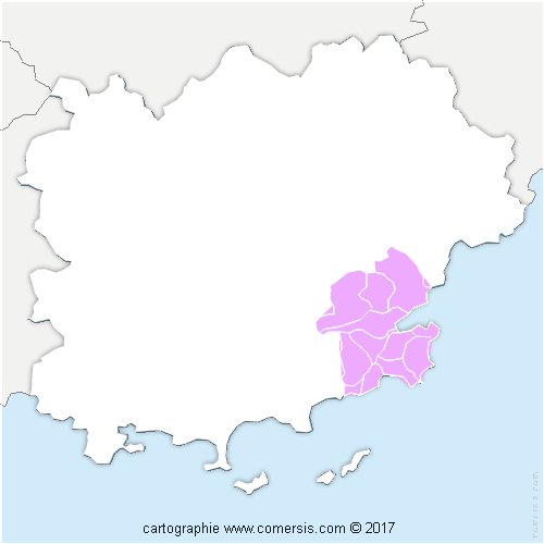 Communauté de Communes du Golfe de Saint-Tropez cartographie