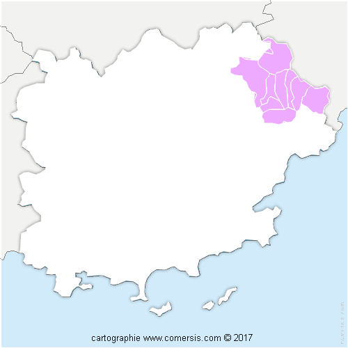 Communauté de Communes du Pays de Fayence cartographie