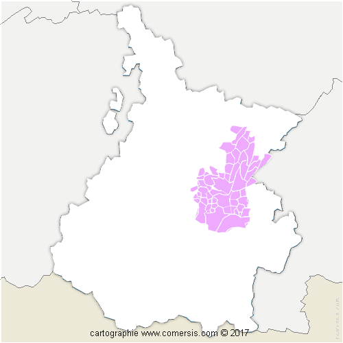 Communauté de Communes du Plateau de Lannemezan cartographie