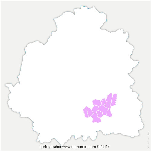 Communauté de Communes du Val de Bouzanne cartographie
