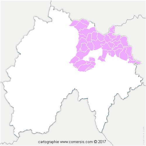 Communauté de Communes Hautes Terres cartographie