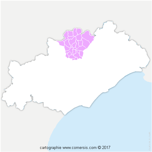 Communauté de Communes Lodévois et Larzac cartographie