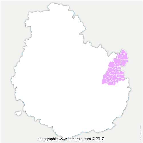 Communauté de Communes Mirebellois et Fontenois cartographie