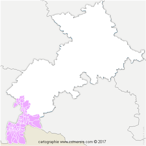 Communauté de Communes Pyrénées Haut Garonnaises cartographie