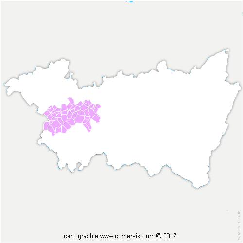 Communauté de Communes Terre d'Eau cartographie