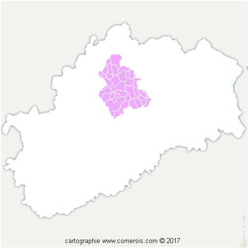 Communauté de Communes Terres de Saône cartographie