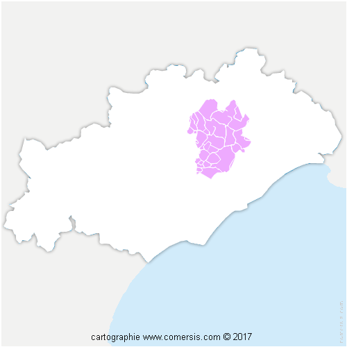 Communauté de Communes Vallée de l'Hérault cartographie