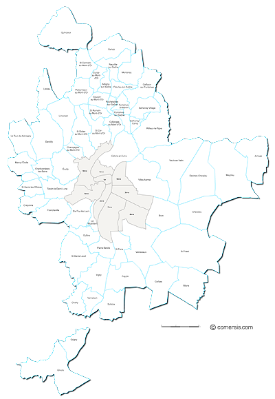 Métropole de Lyon cartographie