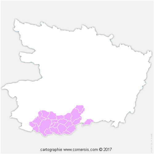 Communauté d'agglomération Agglomération du Choletais cartographie