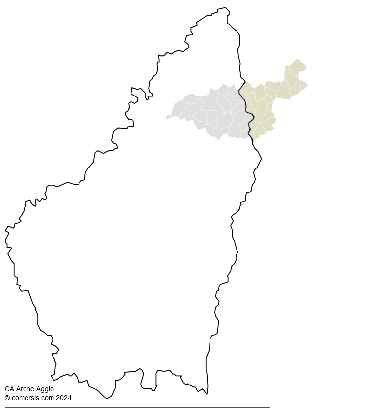 Communauté d'agglomération Arche Agglo cartographie