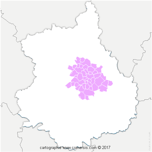 Communauté d'agglomération Chartres Métropole cartographie