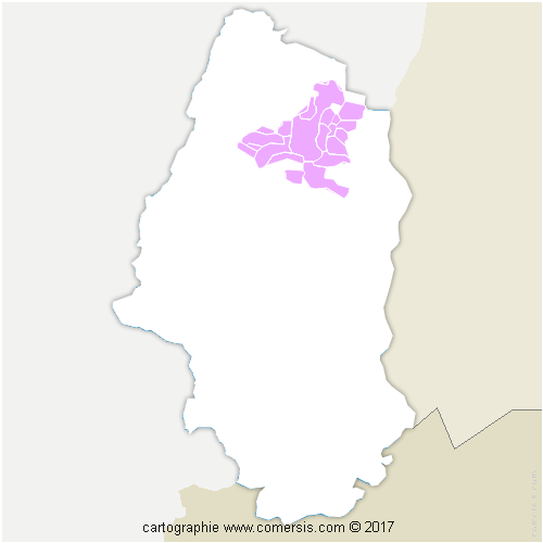 Communauté d'agglomération Colmar Agglomération cartographie