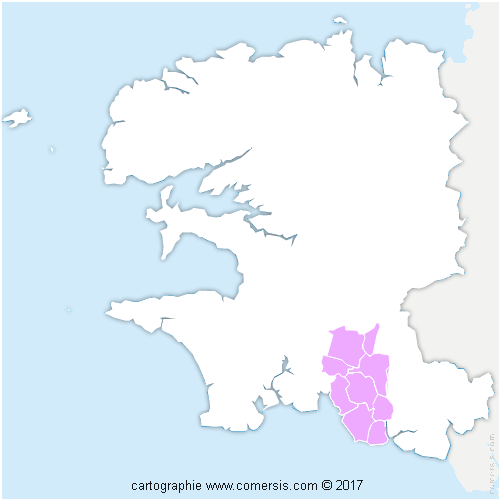 Communauté d'agglomération Concarneau Cornouaille Agglomération cartographie