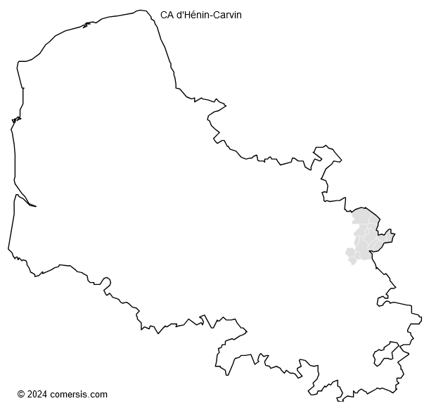 Communauté d'agglomération d'Hénin-Carvin cartographie