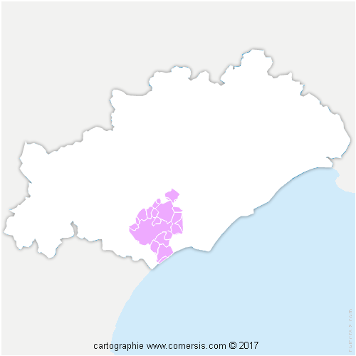Communauté d'agglomération de Béziers-Méditerranée cartographie