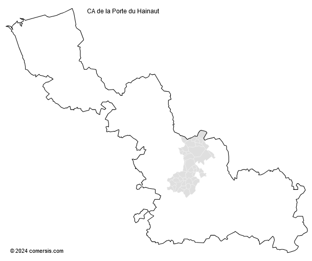 Communauté d'agglomération de la Porte du Hainaut cartographie