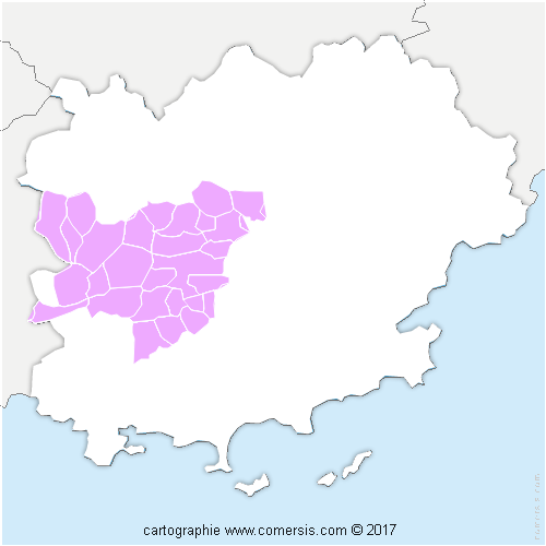 Communauté d'agglomération de la Provence Verte cartographie