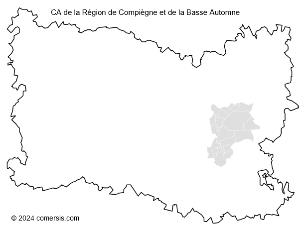 Communauté d'agglomération de la Région de Compiègne et de la Basse Automne cartographie