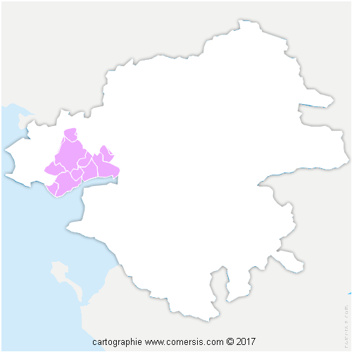 Communauté d'agglomération de la Région Nazairienne et de l'Estuaire (CARENE) cartographie