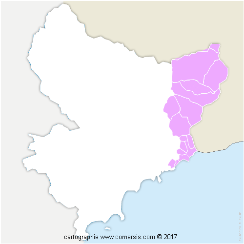 Communauté d'agglomération de la Riviera Française cartographie